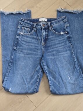 Classic High-Rise Blue Denim Jeans - Women